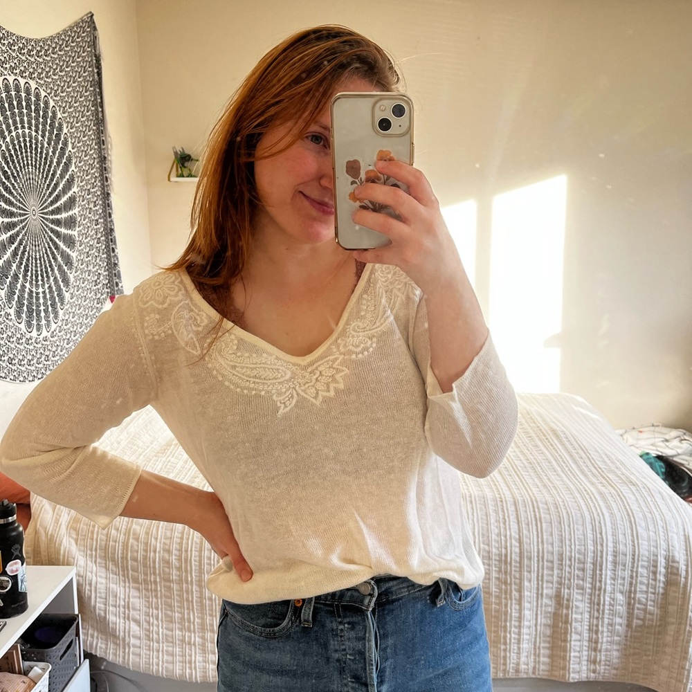 vintage ralph lauren embroidered sweater